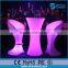 Modern Led Furniture Indoor Cafe Tables,RGB Color Tall Bar Table and Chairs
