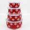 Set of 4pcs Enamel Cookware Food Storage Container With Plastic Lids