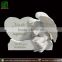 White Marble Heart Headstone With Angel