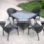 China factory made fast delivery outdoor rattan garden dining table and chairs set