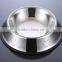 Skid Stop Rubber Base Stainless Steel Pet Bowls with Embossed Paws and Bones for Dogs Puppies Cats Feeder Bowl