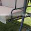 Outdoor 3 Person All-Weather Swing Bed Patio Daybed with Pillow
