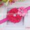 Exquisite workmanship colorful fabric flower with headband