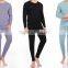 Slim Plain Dyed Long Sleeve Knitted Men's Nightdress, Cotton, Polyester,Spandex