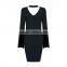 Guangzhou China Women Clothing Manufacturer Nice Design Long Sleeve Wholesale Bandage Dress 2016