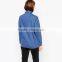 washed blue loose bulk wholesale jacket for women casual wear