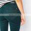 Dark green plain skinny girls sexy tight jeans pants