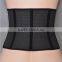 walson breath Women's 9 Steel Boning Short Torso Latex Waist Trainer Underbust Corset