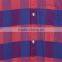 100% cotton latest design concise plaid short sleeve oem custom man shirt
