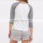 Anly northern europe cotton sleepwear printed contrast color shorts