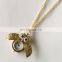 New Color Vogue Wholesale Girls USA Flag Owl Pendant Necklace Jewelry Watch