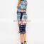 Fashion Midi Maternity Clothes Dress For Pregnant Women Bodycon Dresses In Graphic Patch Print