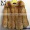 2016 European Winter Warm Fox Fur Coat for Women Genuine Silver Fox Fur Coat