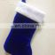 blue plush santa stocking 16 inch