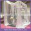 BCK113 elegant design with flowers white silk drapes and curtains