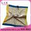 Digital print plover grid pattern crepe de chine silk fabric scarf