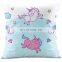 Custom cute unicorn velvet throw pillow case