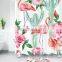 i@home Tropical plant cactus flamingo digital printing polyester waterproof shower curtain bathroom