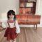 6750/Latest spring cherry pattern puff sleeve customized kids shirt high quality graceful girls top