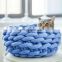 polyester machine washable  material DIY arm thick hand woven  pet cat nest dog kennel