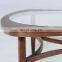 Customized Coffee Table  Insert Tempered Glass Top Hand Crafted wooden Frame for factory price