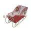 Indoor Festival Decoration Christmas Small Bell &Star & Bowknot Design Christmas Red  Iron Sleigh /Sled