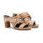 women high fashion design high heel suede slip leather sandals heels shoes(also available in cow buffalo sheep and goat leather)