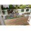 outdoor balcony glass frameless balustrade railing clamp led strip light