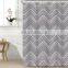 Wholesale custom printed peva triangle geometry style shower curtain