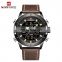 NAVIFORCE NF9153L Men Fashionable Analog Digital Top Brand Luxury Watch Leather Bands Luminous Man Watches