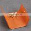 lovely orange ostrich skin leather key case car key holder organizer bag snap closure
