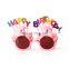 Hot Sale Birthday Funny Glasses Colorful Cartoon Happy Birthday Party Supplies Kids Adult Eye-Glasses