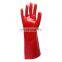 Safety Cold Weather Work Gloves Foam Insulated Orange PVC Gloves with Safety Cuff