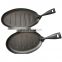Wholesale Oval Cast Iron Skillet With Wooden Tray Non Stick Pan Sizzle Platter