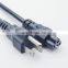 America standard 3 plug ac vde power cord 3 pin us power cord extension cord for computer