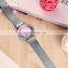 SINOBI Color Gradient Dial Watch Lady Mesh Band Wristwatch Diamond Decoration Bezel Girls Watch OEM Watches