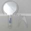 Clear Transparent Color Plastic Two Way Hand Held Desk Table Mirror Table