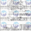 JRC NVS-436RN caixa de conector de microfone de poliéster insaturado