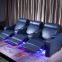 High-end villa home theater sofa private audio-visual room sofa movie hall leather electric multi-functional sofa