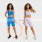 Wholesale Custom Logo High Waist Cross Waist Sports Biker Wear Nude Peach Hip Workout Activewear Fitness Shorts For Women