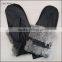 the mitten for fashion women wearing winter genuine leather
