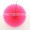Food Grade Tissue Round Paper Fan for Party Decoration