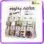 Mighty Wallet Corrugated Hook Floor Stand Display Rack