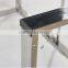 Foshan Factory Supply Natural White Marble Top Stainless Steel Dining Table