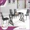 Dining room simple design cheap long 130cm oval wood pvc vintage dining table with 4 chairs