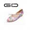 GD genuine leather color patch girls high quality flat shoes office ladies fashion shoes