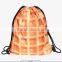 Waterproof polyester 3d printing candy design drawstring backpack