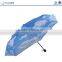 UV Coating Double Layer Inside Full Printed 3 Fold Umbrella