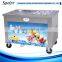 Low-temperature flat pan ice cream machine