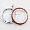 30mm fashion 316L stainless steel red colored screw enamel large floating charms locket